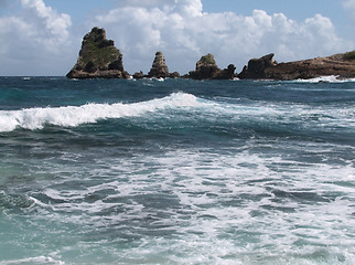 Image showing coastal scenery at Guadeloupe