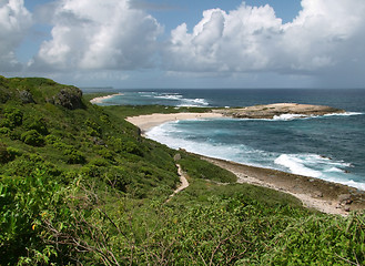 Image showing coastal scenery at Guadeloupe