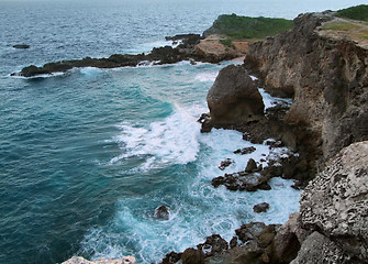 Image showing coastal scenery at Guadeloupe