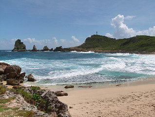 Image showing coastal scenery at Guadeloupe