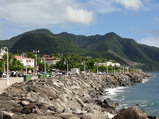 Image showing coastal scenery at Guadeloupe