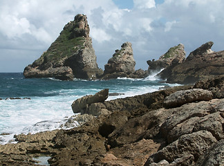 Image showing coastal scenery at Guadeloupe