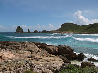 Image showing coastal scenery at Guadeloupe