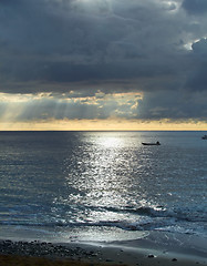 Image showing coastalevening scenery at Guadeloupe