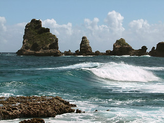 Image showing coastal scenery at Guadeloupe