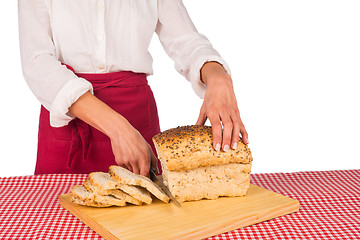 Image showing Slicing bread