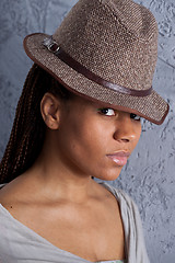Image showing young woman in hat