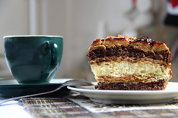 Image showing Beautiful glazed caramel cake