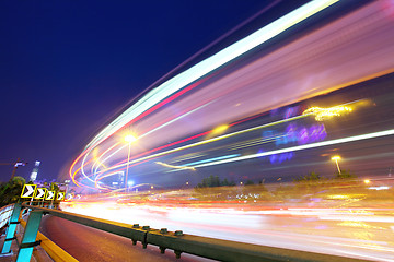 Image showing Light Trails of car