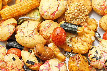 Image showing Japanese traditional snack,rice cracker