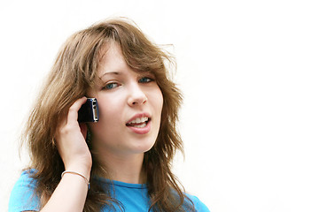 Image showing Teenage girl on the phone