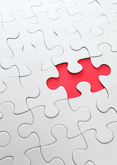 Image showing puzzle with missing red piece