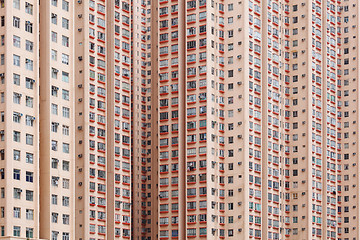 Image showing Hong Kong crowded apartment building