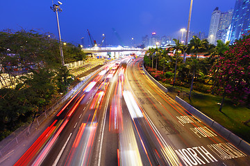 Image showing traffic jam at night