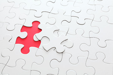 Image showing puzzle with missing red piece