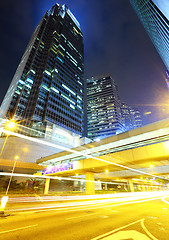 Image showing Light Trails of car