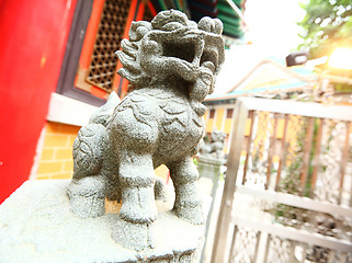 Image showing Chinese stone lion 