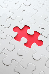 Image showing puzzle with missing red piece