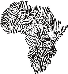 Image showing symbol Africa in Tiger camouflage