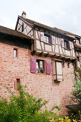 Image showing Old streets in Riquewihr town