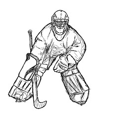 Image showing hockey player