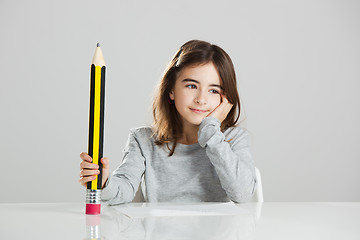 Image showing Little girl in the school