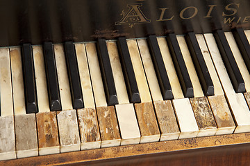 Image showing Old piano keyboard
