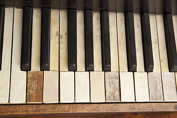 Image showing Old piano keyboard