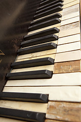 Image showing Old piano keyboard