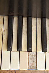 Image showing Old piano keyboard
