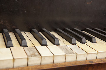 Image showing Old piano keyboard