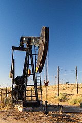 Image showing Oil field in desert