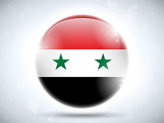 Image showing Syria Flag Glossy Button