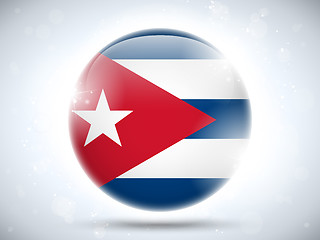 Image showing Cuba Flag Glossy Button