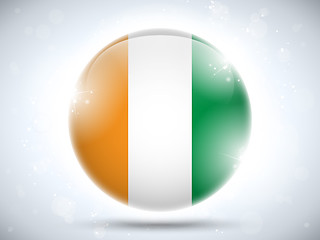 Image showing Ireland Flag Glossy Button