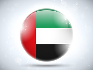 Image showing Emirates Flag Glossy Button