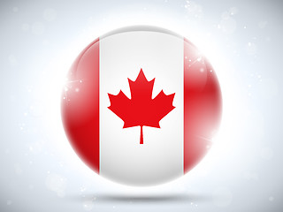 Image showing Canada Flag Glossy Button