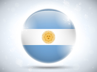 Image showing Argentina Flag Glossy Button