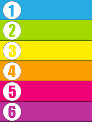 Image showing Set of Colorful Banners with Numbers