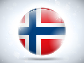 Image showing Norway Flag Glossy Button