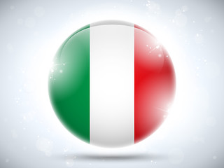 Image showing Italy Flag Glossy Button