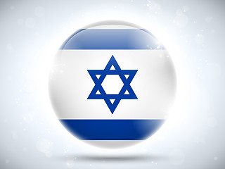 Image showing Israel Flag Glossy Button