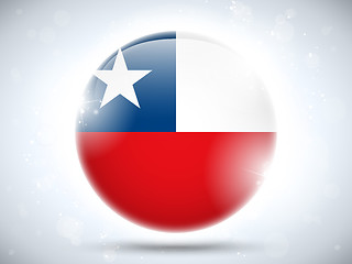 Image showing Chile Flag Glossy Button