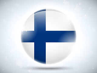 Image showing Finland Flag Glossy Button