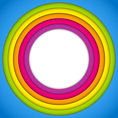 Image showing Colorful Frame with Circles Rainbow