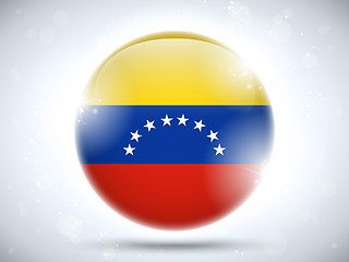 Image showing Venezuela Flag Glossy Button