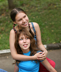 Image showing Happy girls