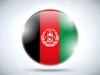 Image showing Afghanistan Flag Glossy Button