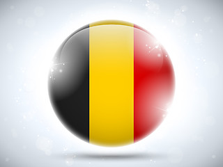 Image showing Belgium Flag Glossy Button