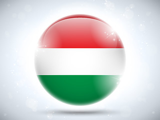 Image showing Hungary Flag Glossy Button